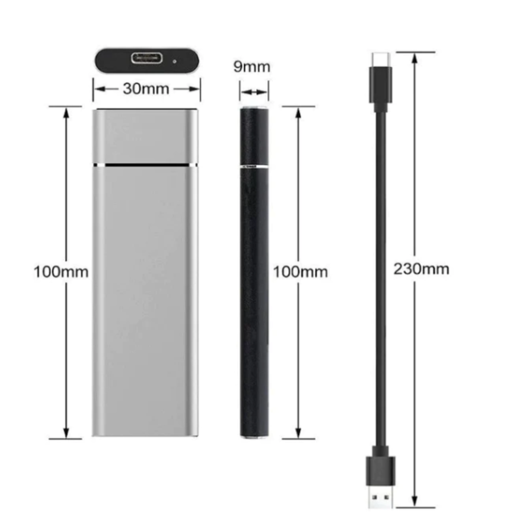 External Ssd Portable Solid State Drive with Usb-C 8tb Slim Compact Storage - Image 2
