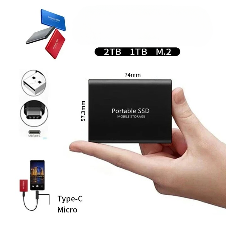 External Ssd with Usb-C Portable Storage for Fast File Transfer and PC Backup - Image 4