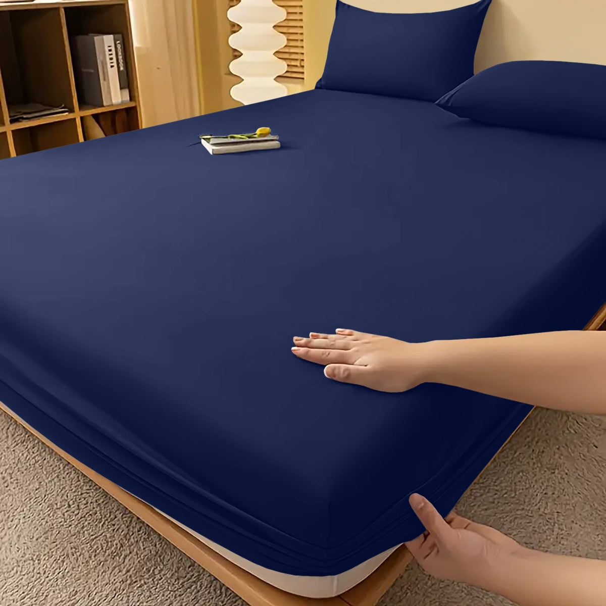 Extra Deep Fitted Bed Sheet with Wrinkle-Resistant Smooth Matte Fabric and Elasticated Corners - Image 33