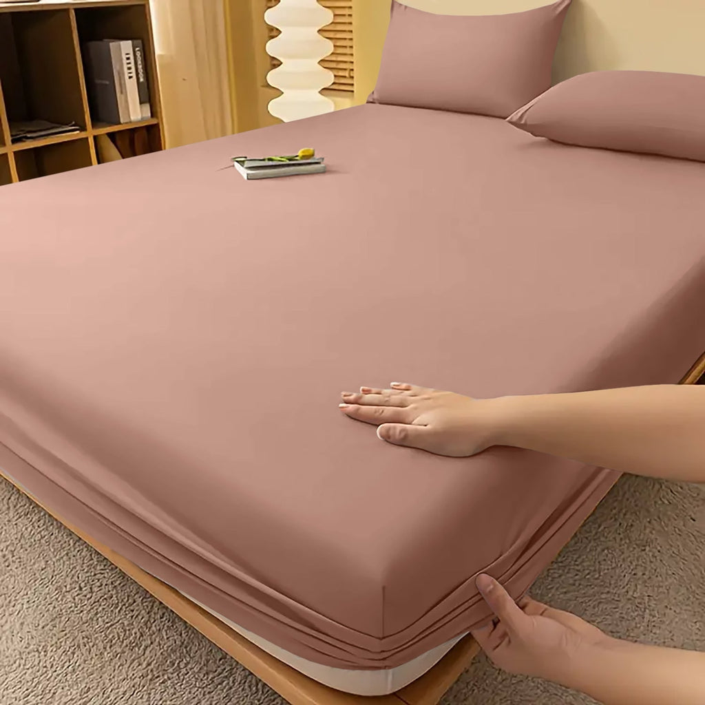 Extra Deep Fitted Bed Sheet with Wrinkle-Resistant Smooth Matte Fabric and Elasticated Corners - Image 41