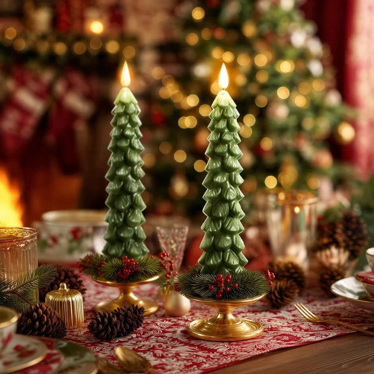 Flameless LED Christmas Tree Candles with Battery Operated Remote Control and Timer - Image 2