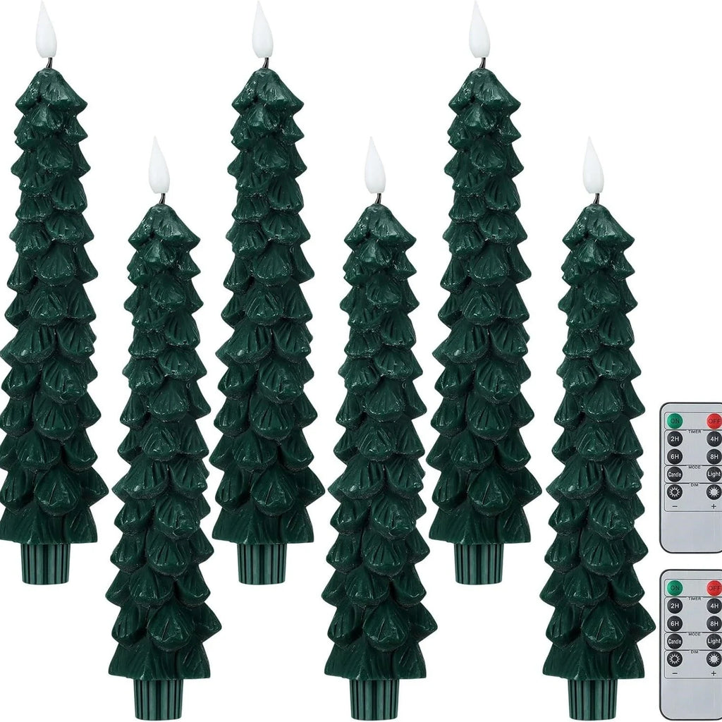 Flameless LED Christmas Tree Candles with Battery Operated Remote Control and Timer - Image 6