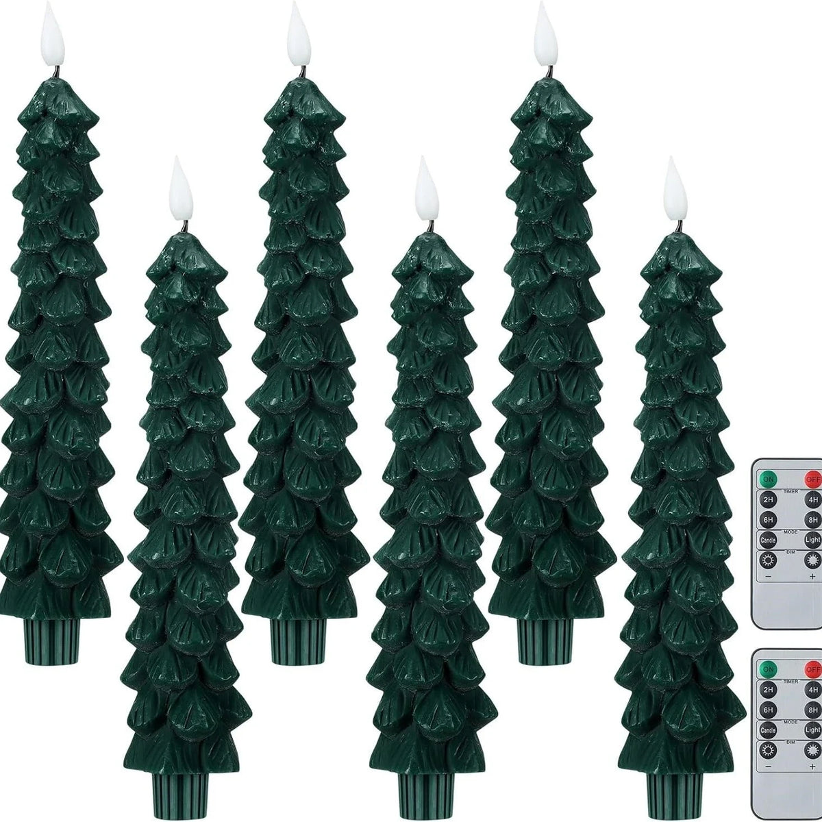 Flameless LED Christmas Tree Candles with Battery Operated Remote Control and Timer - Image 6
