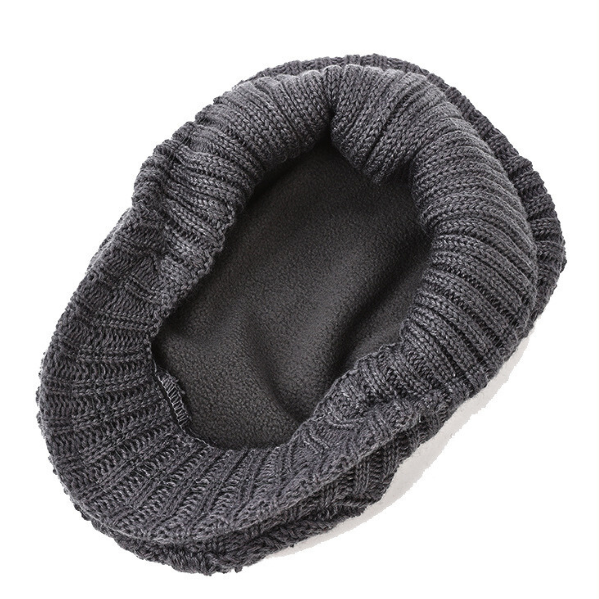 Flat Cap Knit Hats for Mens and with Cable and Fleece Lined - Image 3
