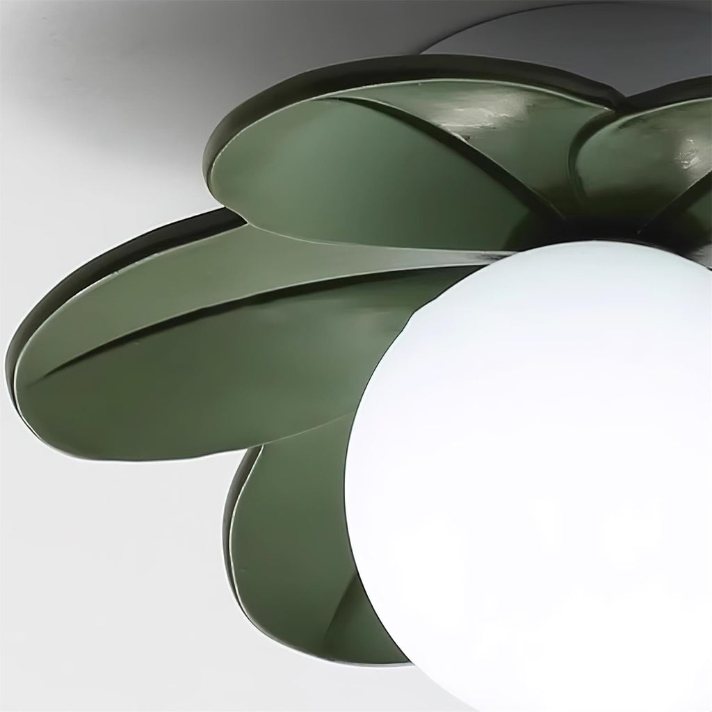 Flush Mount Ceiling Light with Frosted Glass Flower Petals and Diffused Ambient Lighting - Image 19