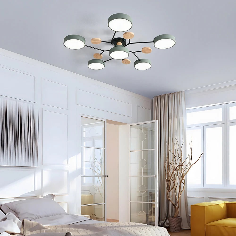 Flush Mount Ceiling Light with Modern LED Semi Design and Branching Arms - Image 10