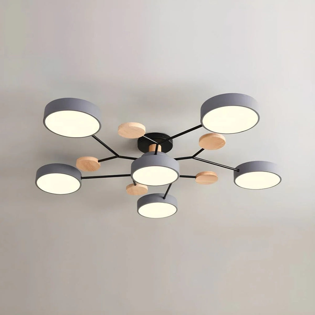 Flush Mount Ceiling Light with Modern LED Semi Design and Branching Arms - Image 17