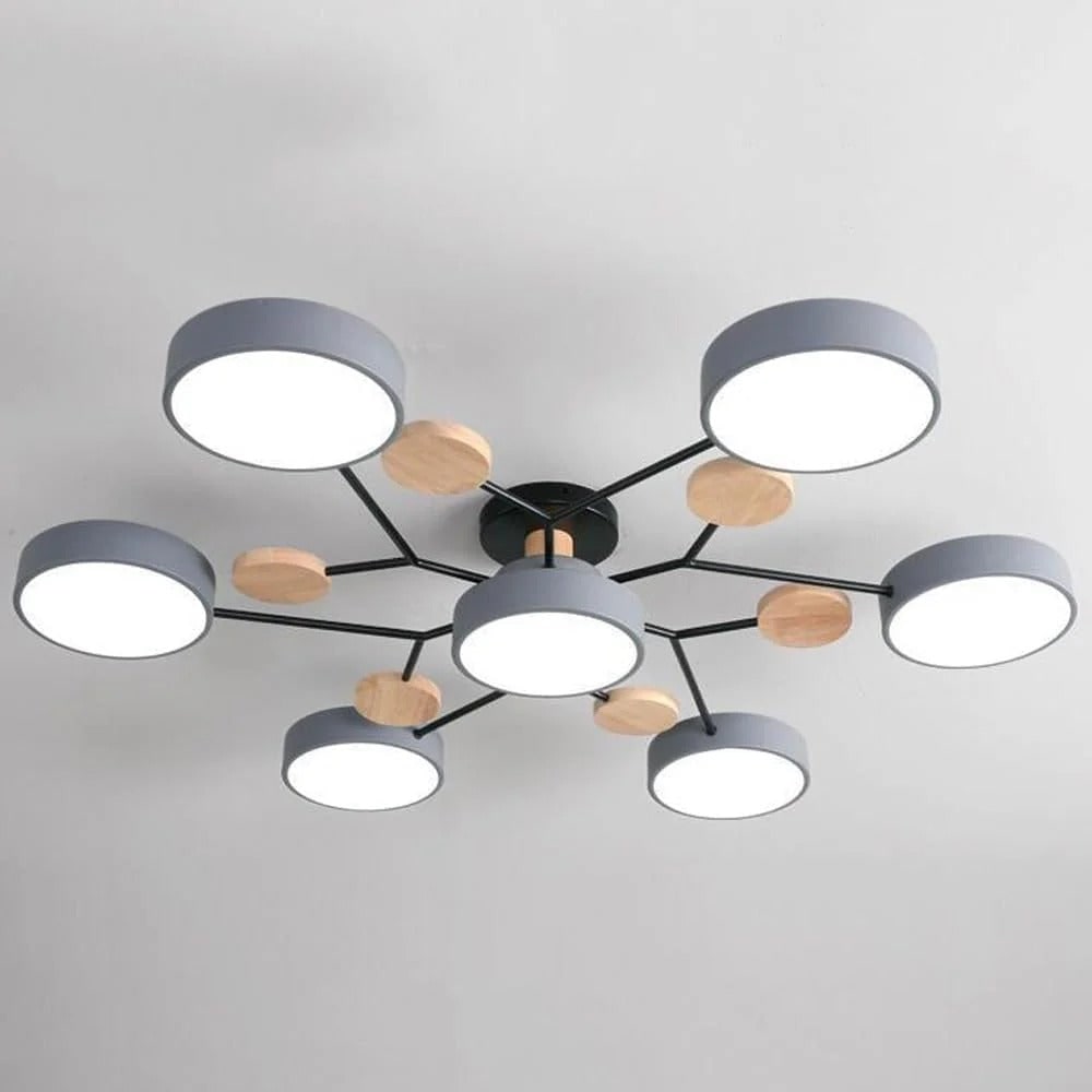 Flush Mount Ceiling Light with Modern LED Semi Design and Branching Arms - Image 19