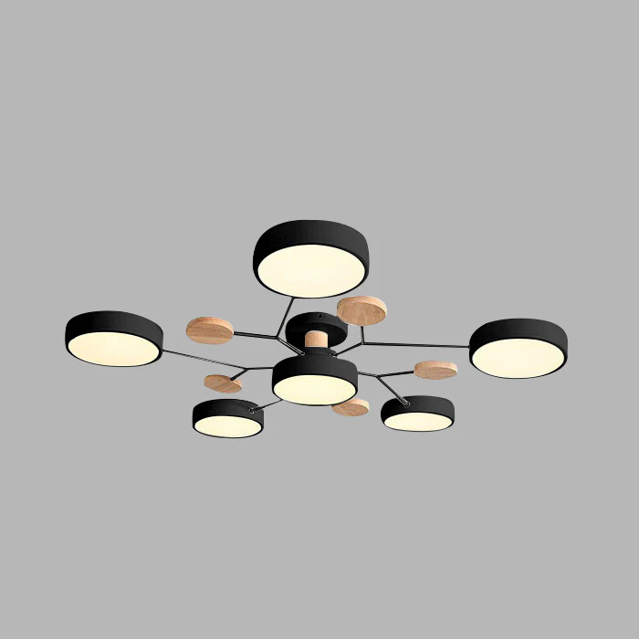 Flush Mount Ceiling Light with Modern LED Semi Design and Branching Arms - Image 37
