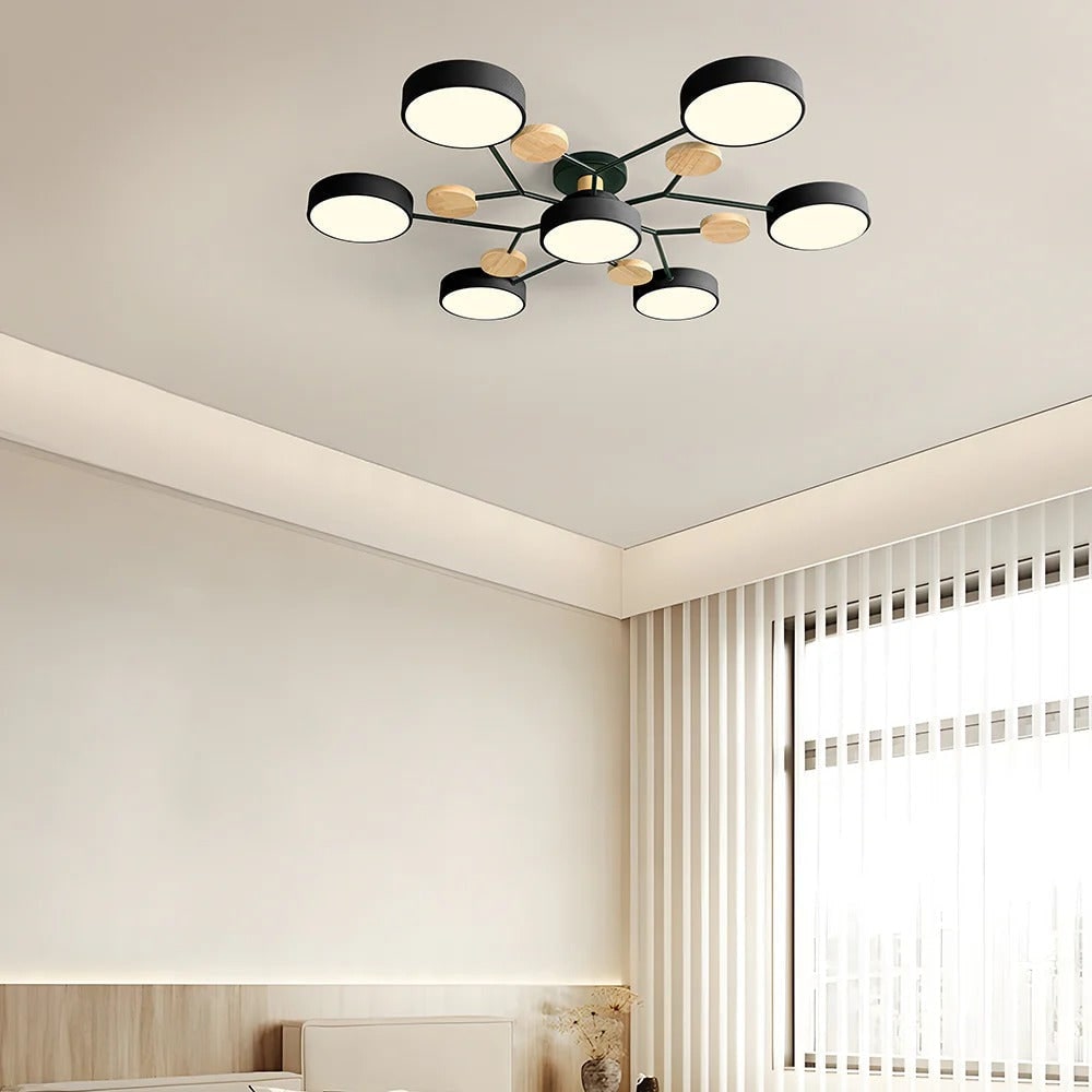 Flush Mount Ceiling Light with Modern LED Semi Design and Branching Arms - Image 41