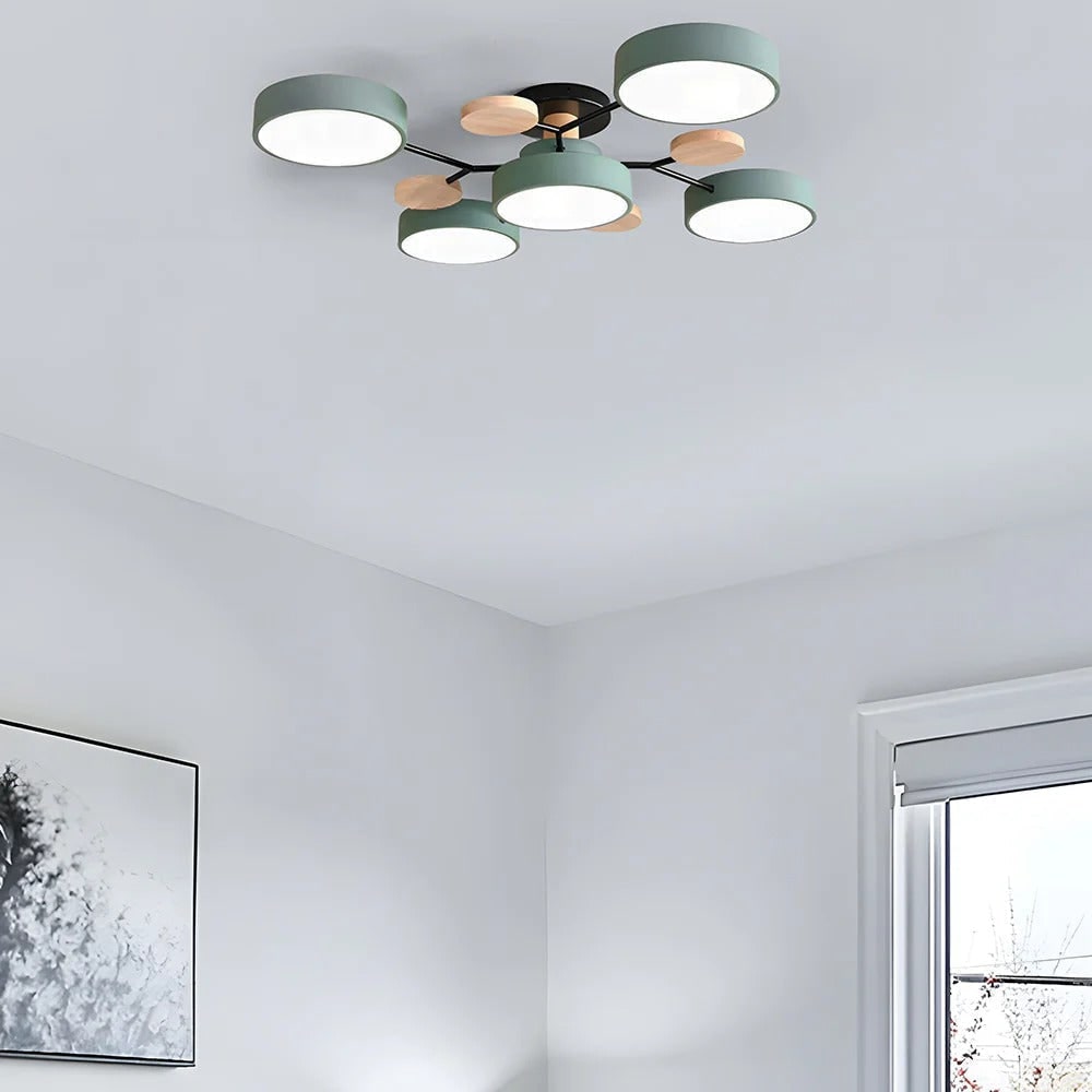 Flush Mount Ceiling Light with Modern LED Semi Design and Branching Arms - Image 8
