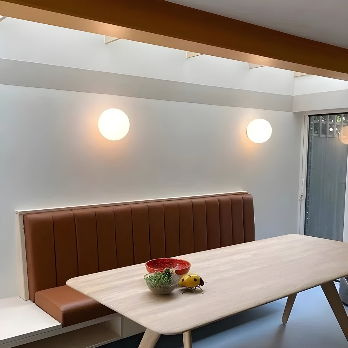 Flush Mount Globe Wall Light with Frosted Glass and Modern Minimalist Design - Image 3