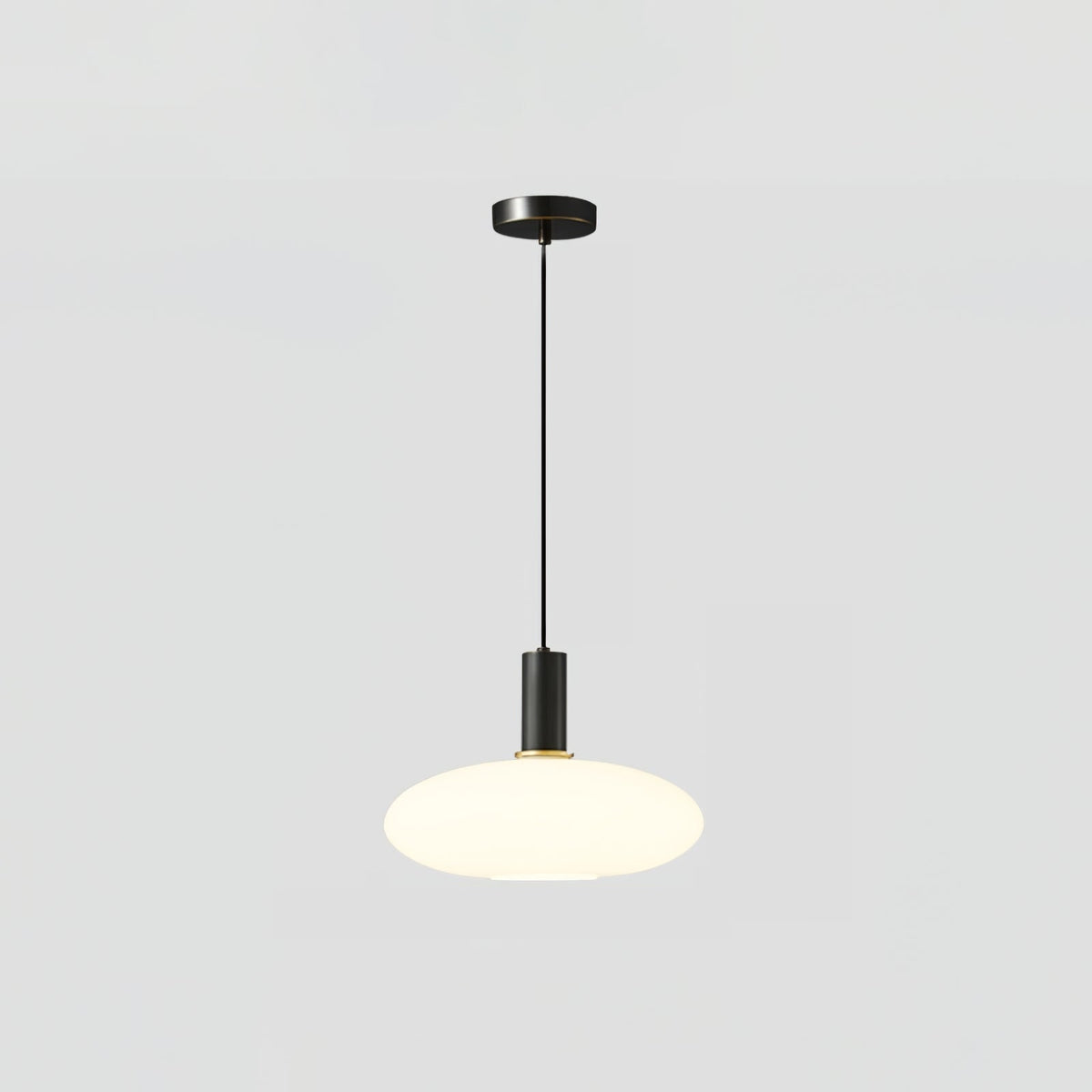 Glass Pendant Lights with Milky Shade and Brushed Brass Modern Design - Image 23