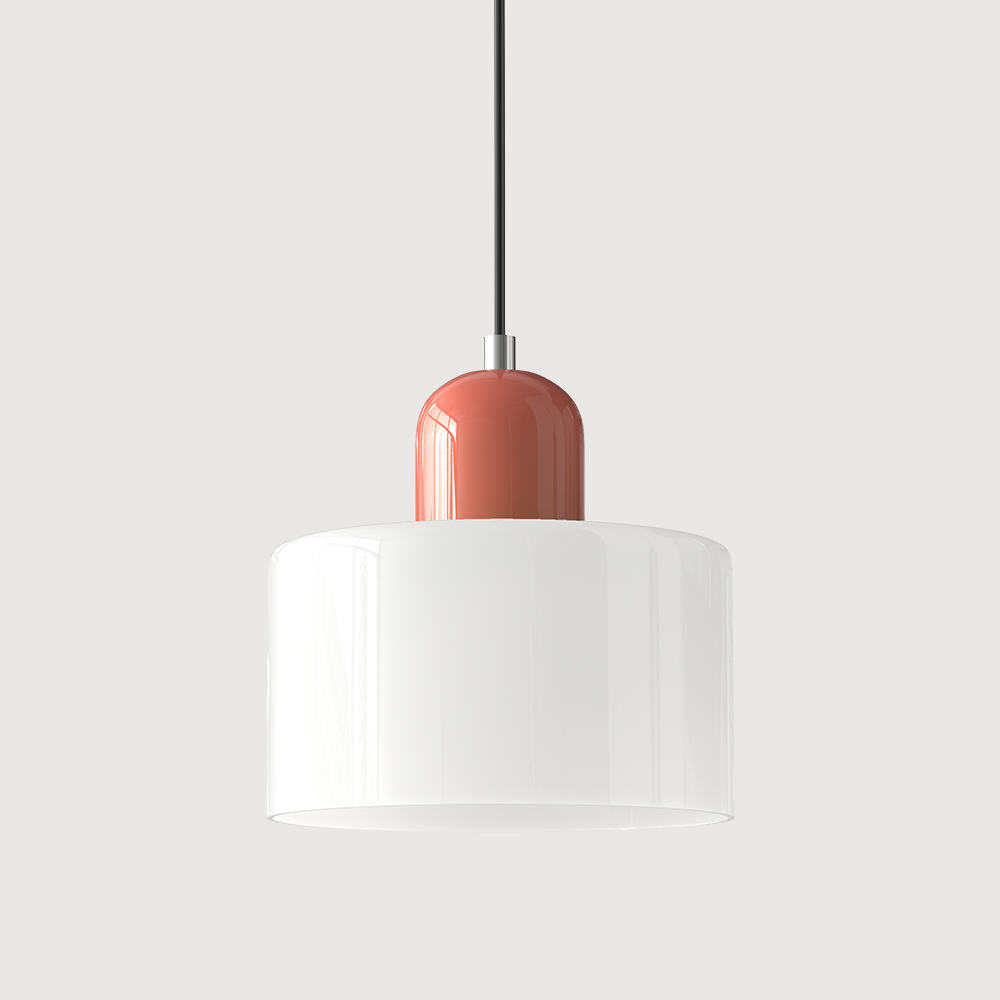 Glass Pendant Lights with Two-Tier Drum Shade and Mid-Century Modern Design - Image 28