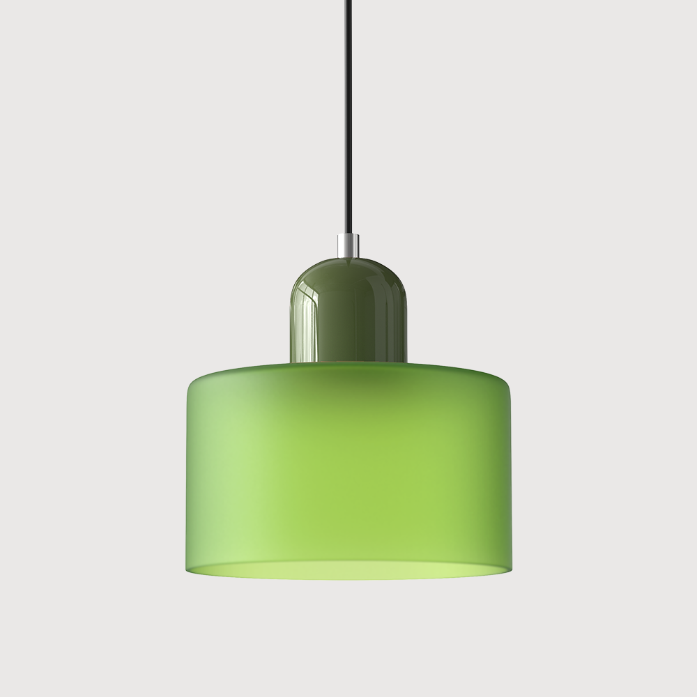 Glass Pendant Lights with Two-Tier Drum Shade and Mid-Century Modern Design - Image 32