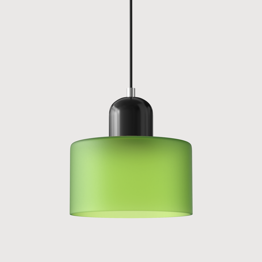 Glass Pendant Lights with Two-Tier Drum Shade and Mid-Century Modern Design - Image 33