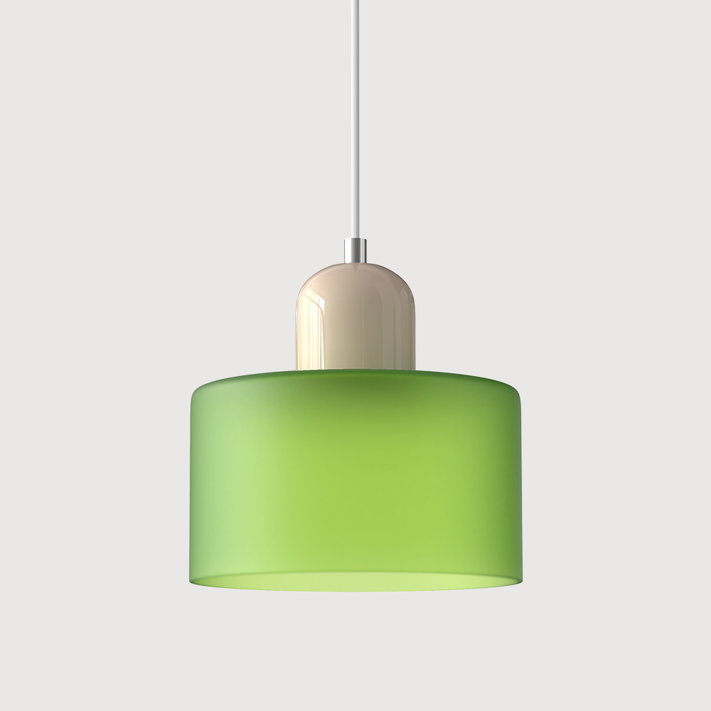 Glass Pendant Lights with Two-Tier Drum Shade and Mid-Century Modern Design - Image 35