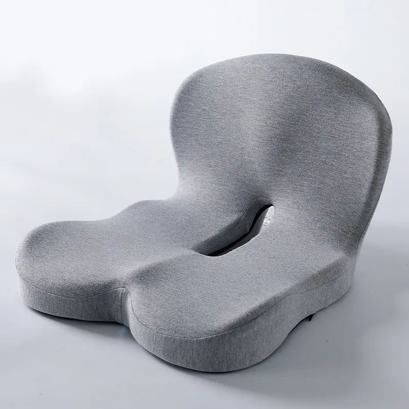 Office Chair Cushion with Memory Foam Contoured Lumbar Support and Ergonomic Ventilation