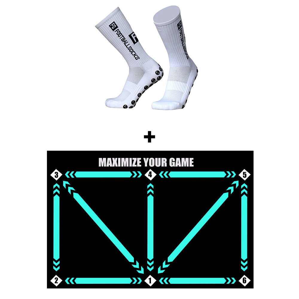 Gym Floor Mat for Soccer Training with Numbered Footwork Guides and Non-Slip Backing - Image 9