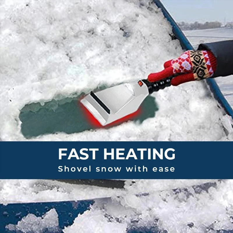 Heated Car Ice Scraper with 12v Power Plug and LED Light for Windshield - Image 5