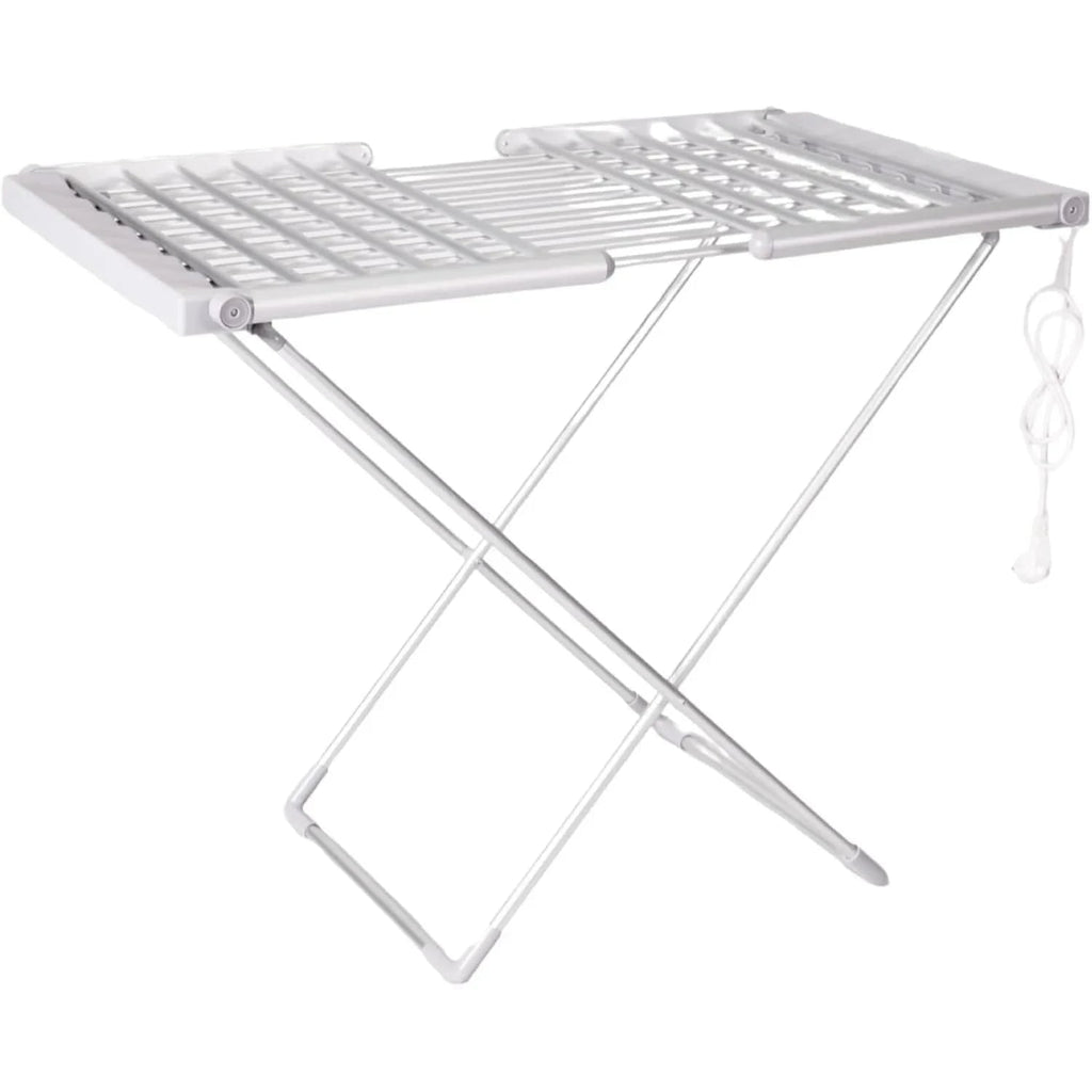 Heated Clothes Drying Rack with Foldable Wings and Aluminum Bars for Fast Indoor - Image 1