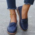 Mocassins à enfiler pour femmes, coupe large, avec soutien de la voûte plantaire