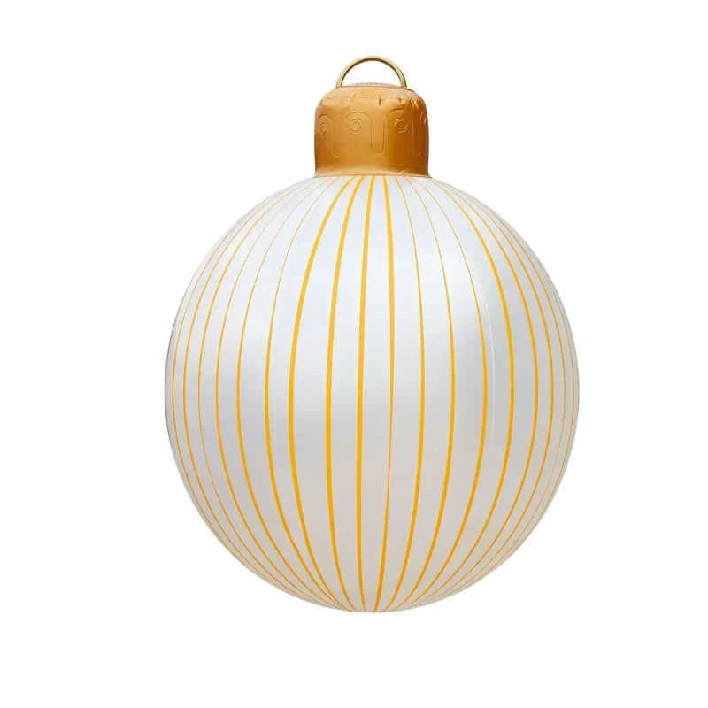 Inflatable Christmas Ornament Ball with PVC Construction for Outdoor Holiday Decorations - Image 9