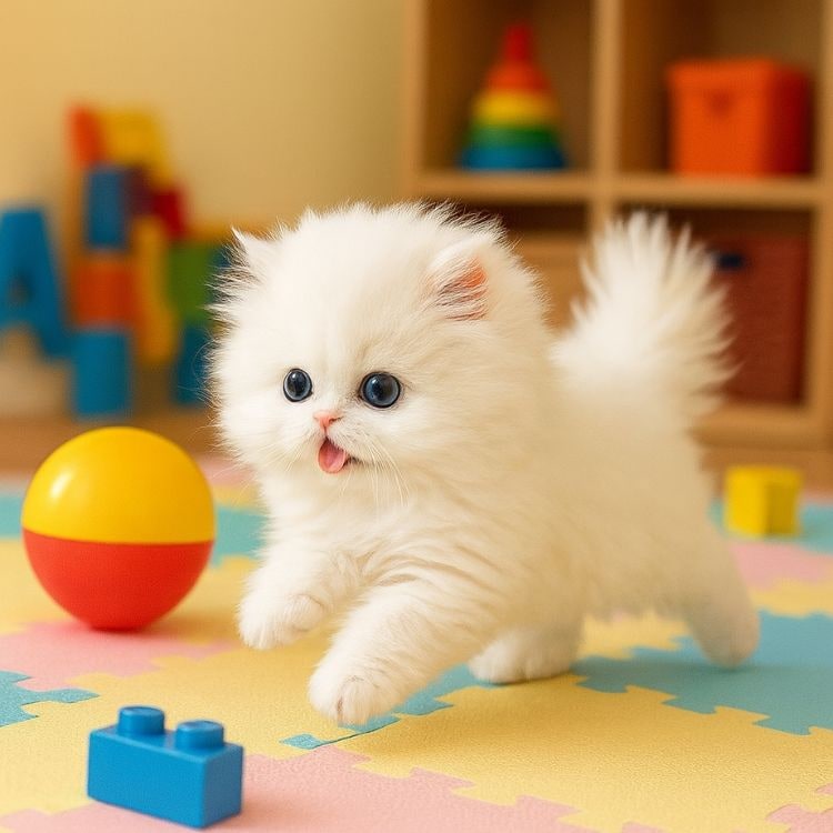 Interactive Toy Cat with Walking Motion and Meowing Sounds Battery Powered Plush Kitten - Image 3