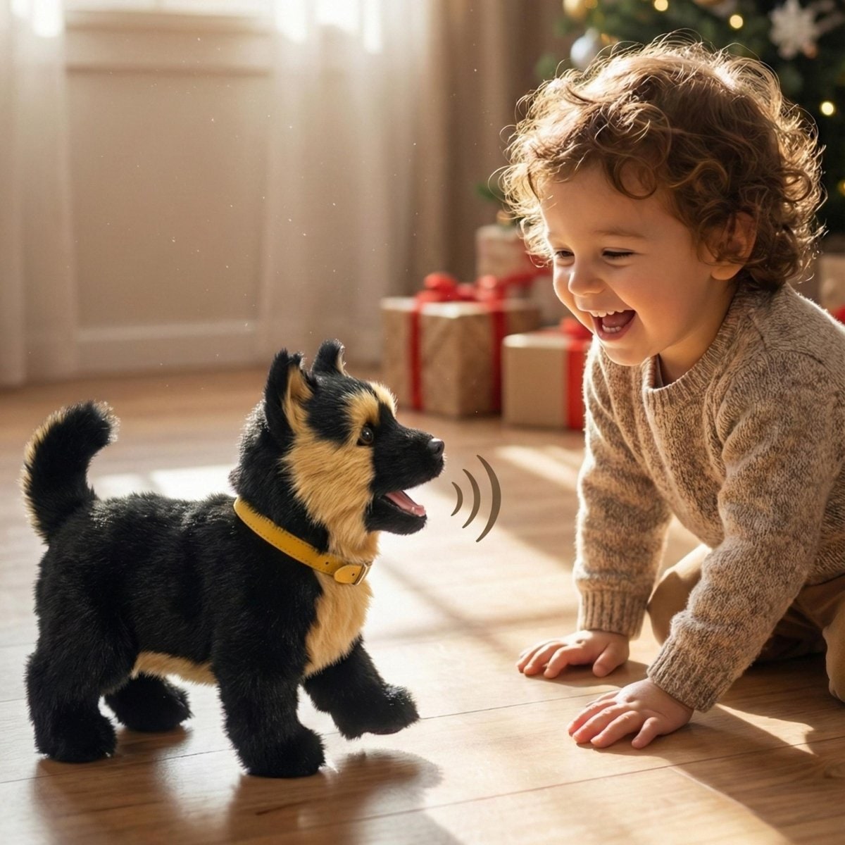 Interactive Toy Dog with Walking Barking and Wagging Electronic Robot Puppy - Image 1