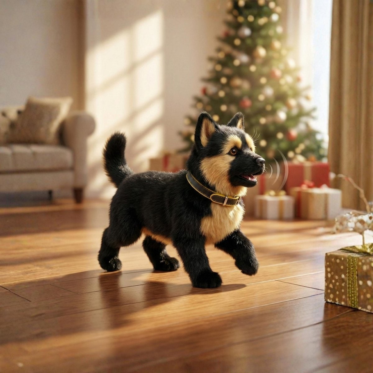Interactive Toy Dog with Walking Barking and Wagging Electronic Robot Puppy - Image 2