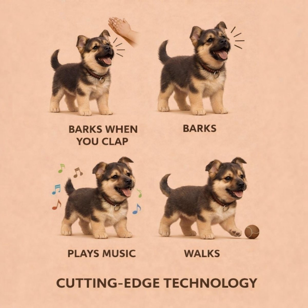 Interactive Toy Dog with Walking Barking and Wagging Electronic Robot Puppy - Image 7