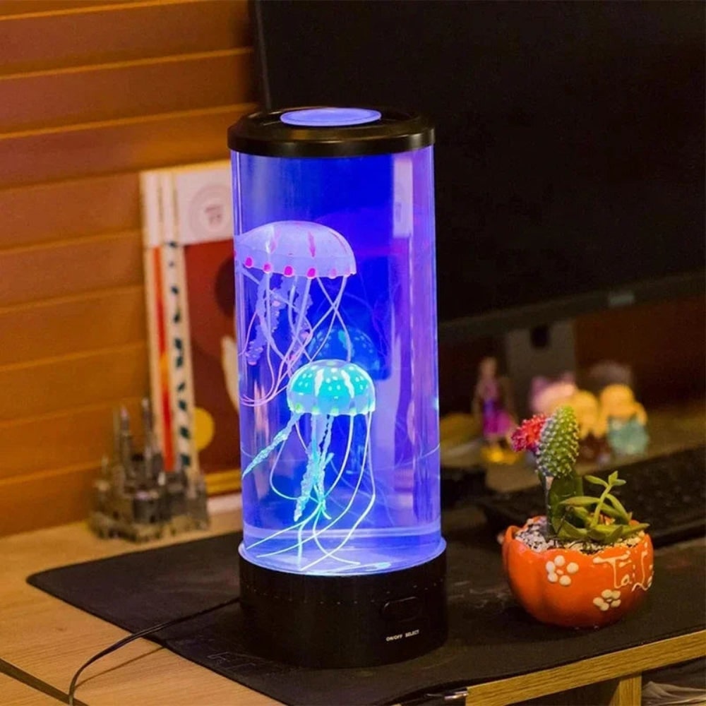 Jellyfish Lighting LED Night Lamp with Color-Changing Mood Light and Flowing Tentacles - Image 3