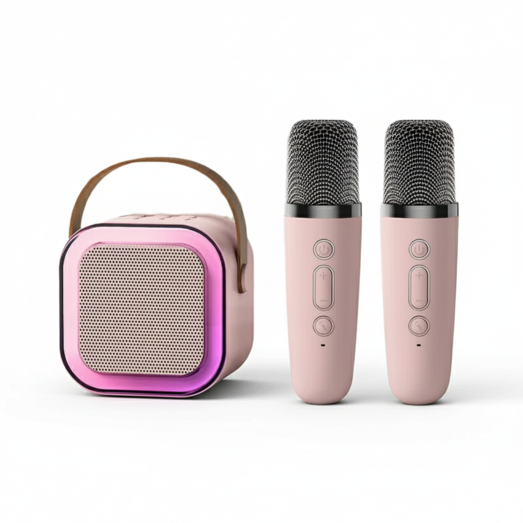 Kids' Mini Karaoke Machine with Wireless Microphones and Bluetooth Speaker - Image 1
