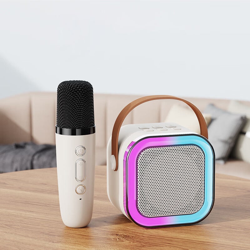 Kids' Mini Karaoke Machine with Wireless Microphones and Bluetooth Speaker - Image 5