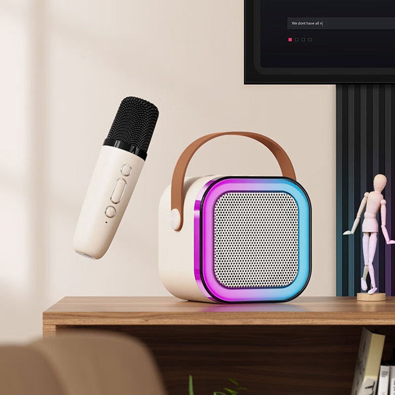 Kids' Mini Karaoke Machine with Wireless Microphones and Bluetooth Speaker - Image 8