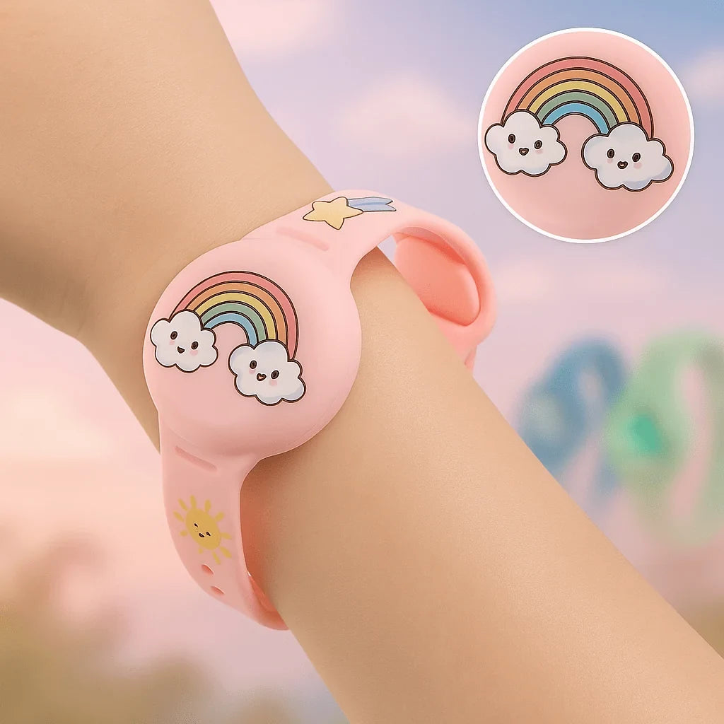 Kids' Silicone Airtag Wristband with Adjustable Strap and Cartoon Graphics - Image 3