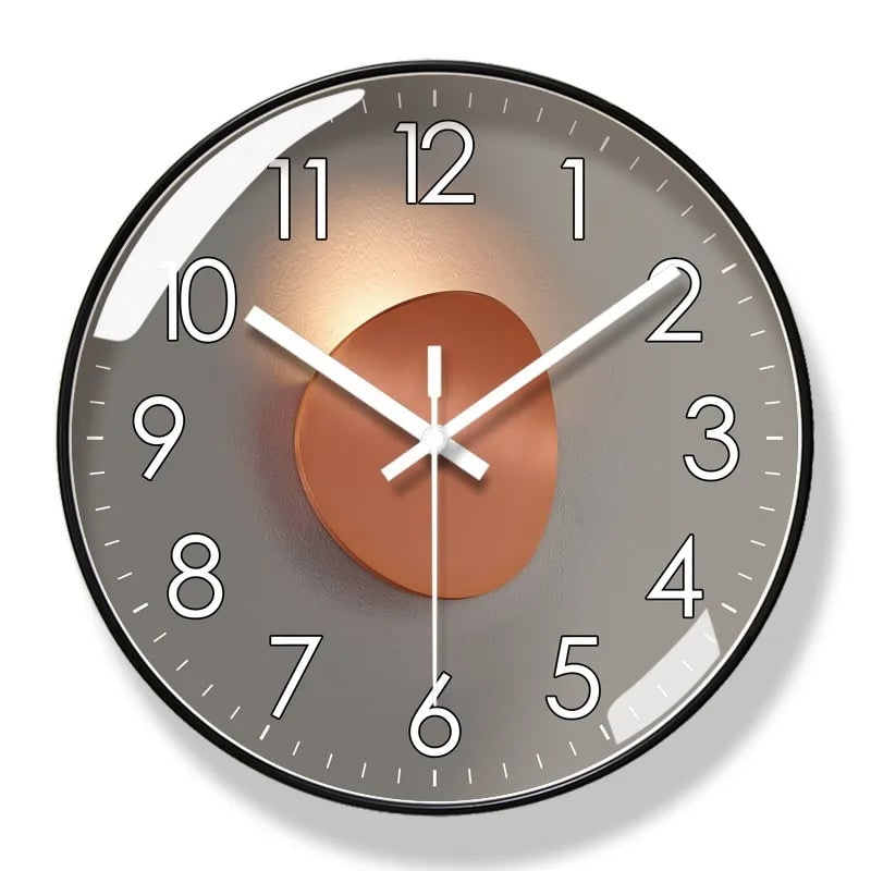 Large Wall Clock with Minimalist Glass Cover and Silent Operation for Modern Decor - Image 3
