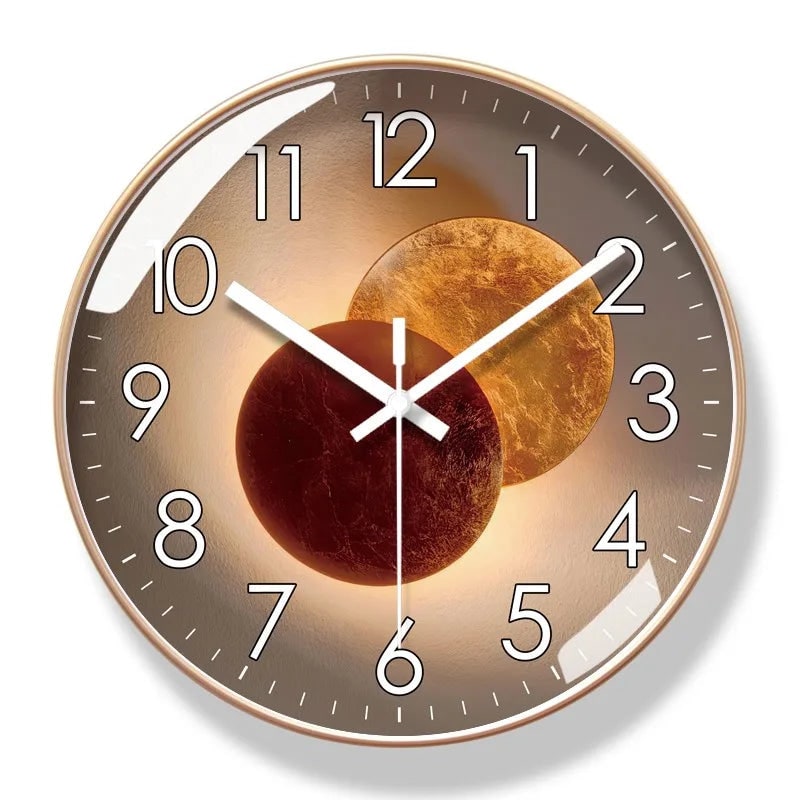 Large Wall Clock with Minimalist Glass Cover and Silent Operation for Modern Decor - Image 4