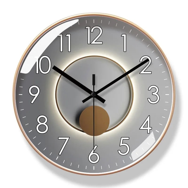 Large Wall Clock with Minimalist Glass Cover and Silent Operation for Modern Decor - Image 6
