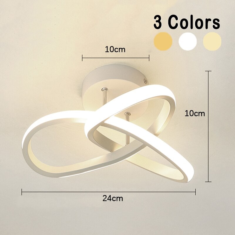 LED Ceiling Light Fixture with Modern Interlocking Rings Flush Mount Design - Image 10