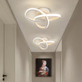 LED Ceiling Light Fixture with Modern Interlocking Rings Flush Mount Design - Image 3
