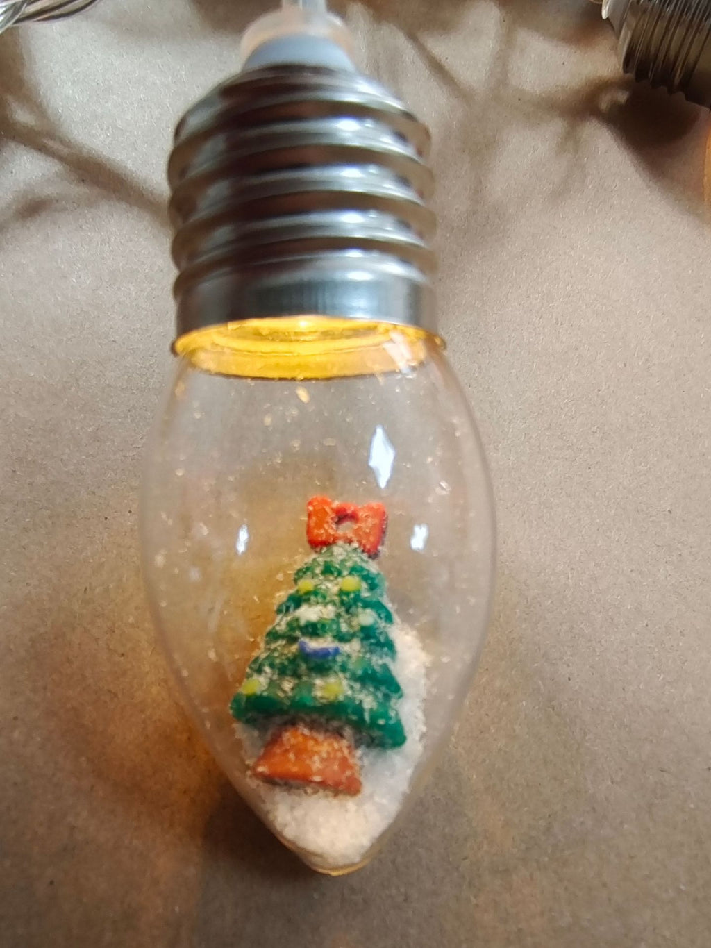 LED Christmas String Lights with Miniature Snow Globe Bulbs and Warm White Glow - Image 13