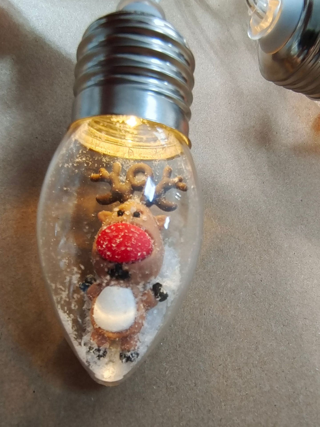LED Christmas String Lights with Miniature Snow Globe Bulbs and Warm White Glow - Image 15