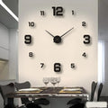 Long Wall Clock with Adhesive Acrylic Numbers and Silent Quartz Movement - Image 5