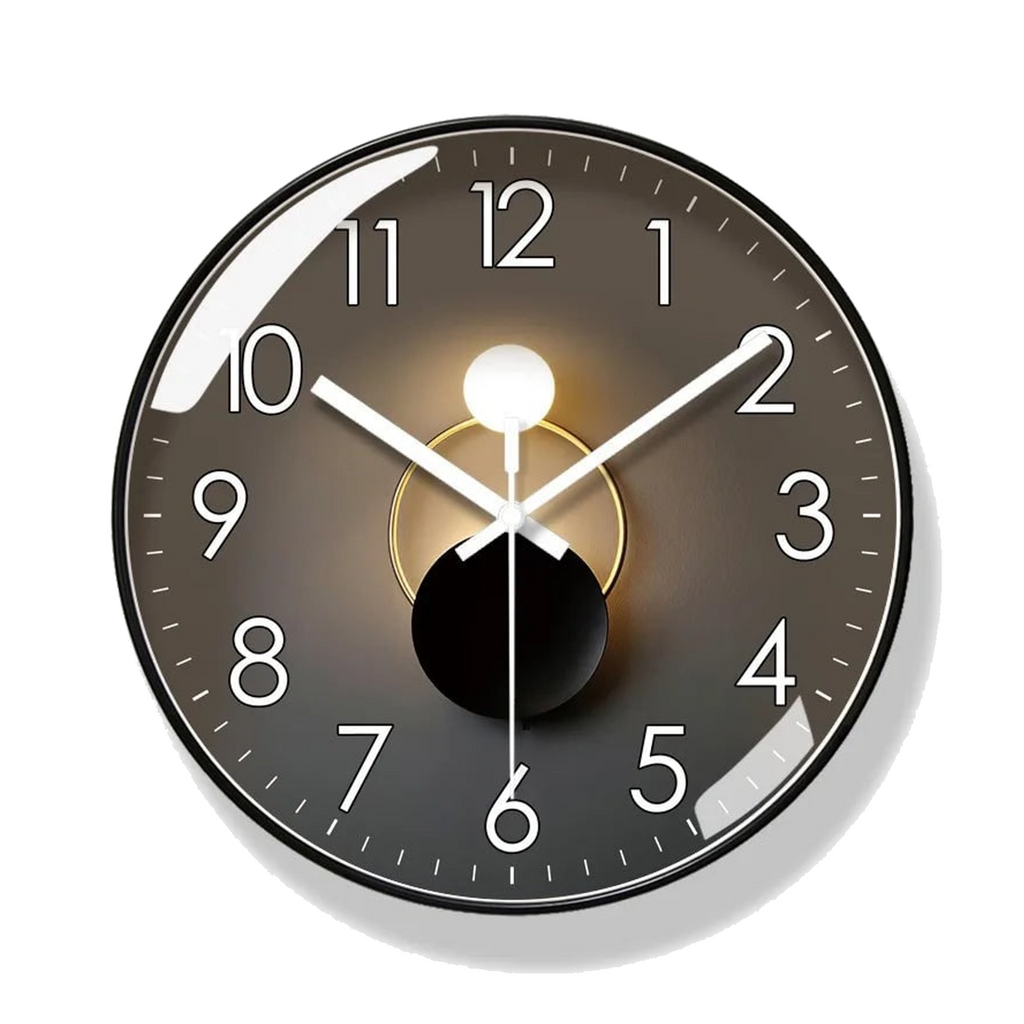 Large Wall Clock with Minimalist Glass Cover and Silent Operation for Modern Decor - Main product image