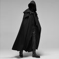 Medieval Cloak with Hood Double-Layer Shoulder Capelet and Decorative Trim for Gothic Costume - Image 1