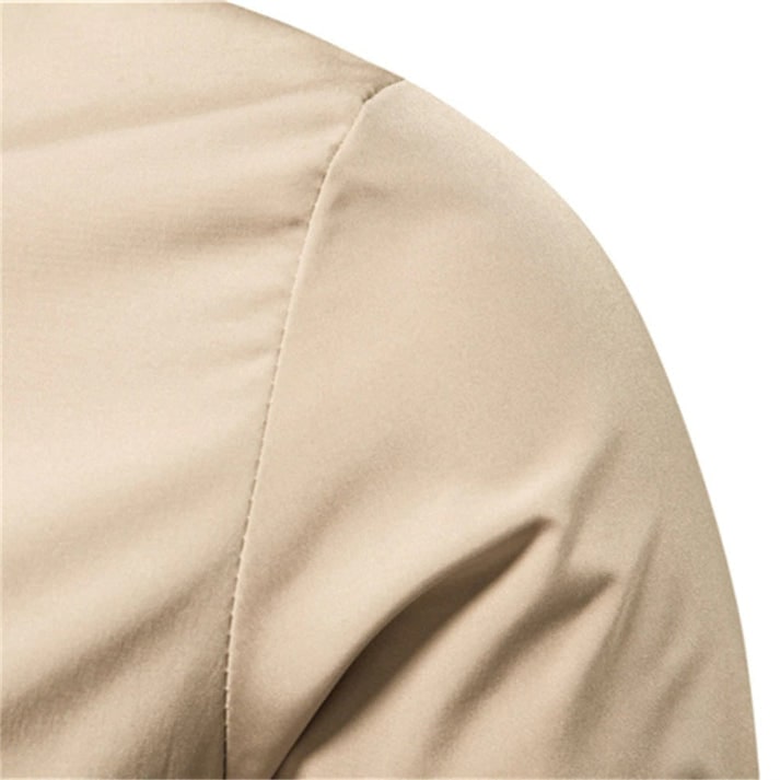 Men's Bomber Jacket with Ribbed Collar and Zip Closure - Image 6