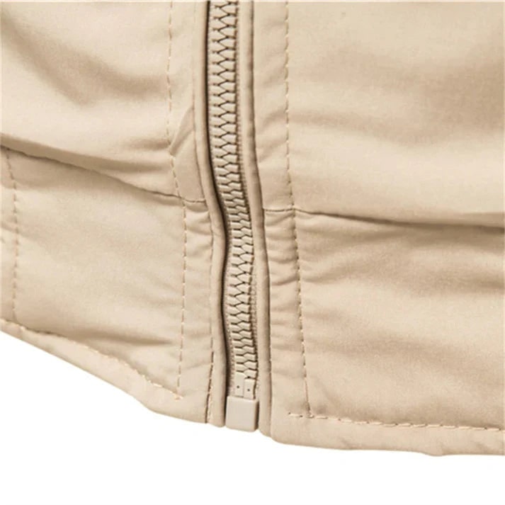 Men's Bomber Jacket with Ribbed Collar and Zip Closure - Image 7