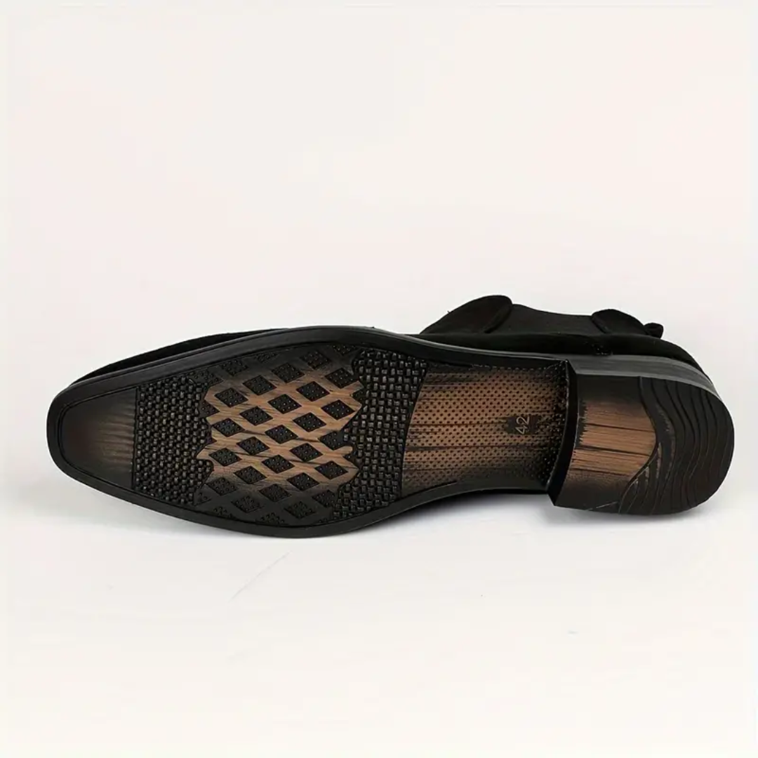 Men's Chelsea Slip on Ankle Boots with Suede Upper and Elastic Gussets - Image 3