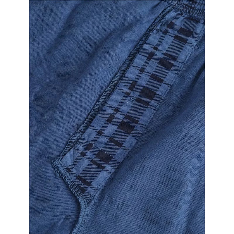 Men's Cotton Boxer Brief Underwear with Plaid Pattern and Elastic Waistband - Image 7